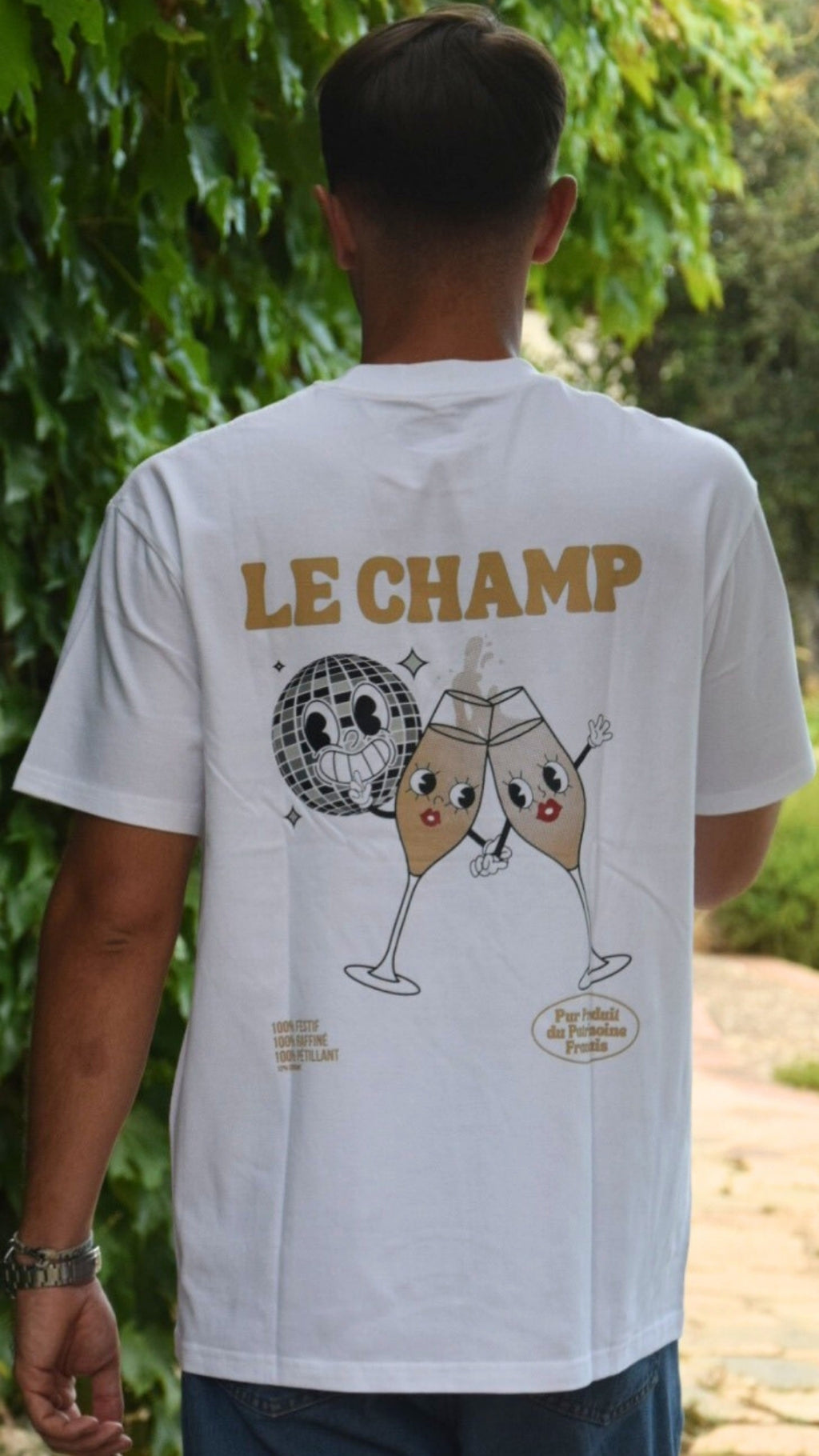 Tee-shirt Champagne "Le Champ"  | Vive la Bouteille