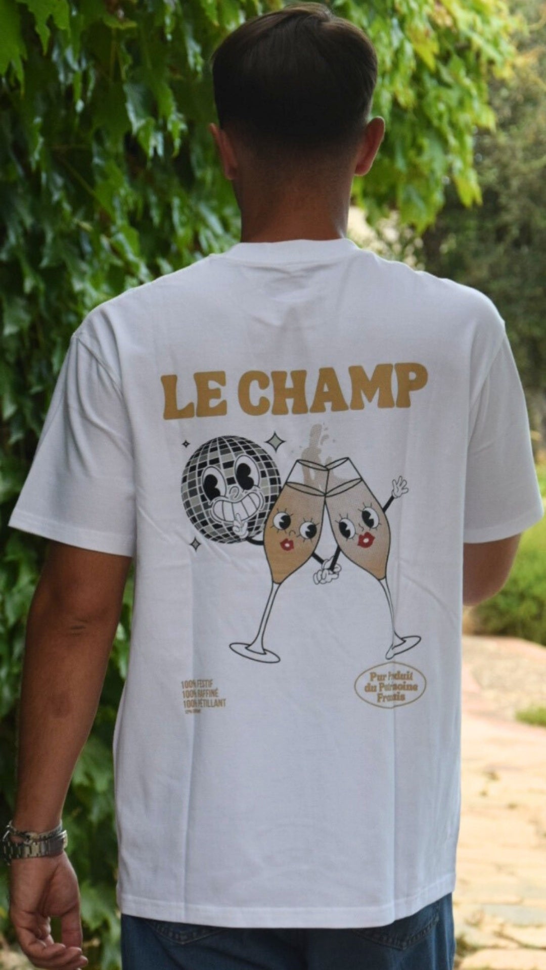 Tee-shirt Champagne "Le Champ"  | Vive la Bouteille