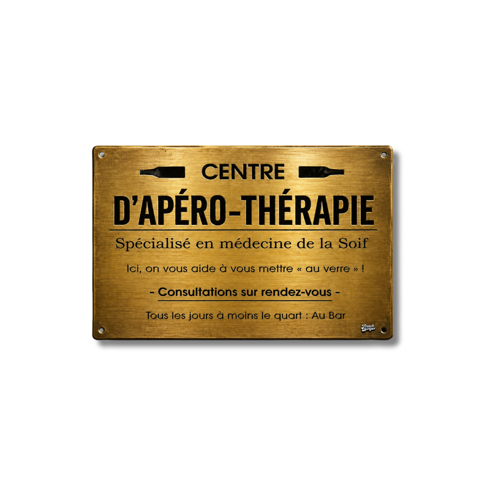 Plaque Apéro – Centre d'apéro thérapie 🩺