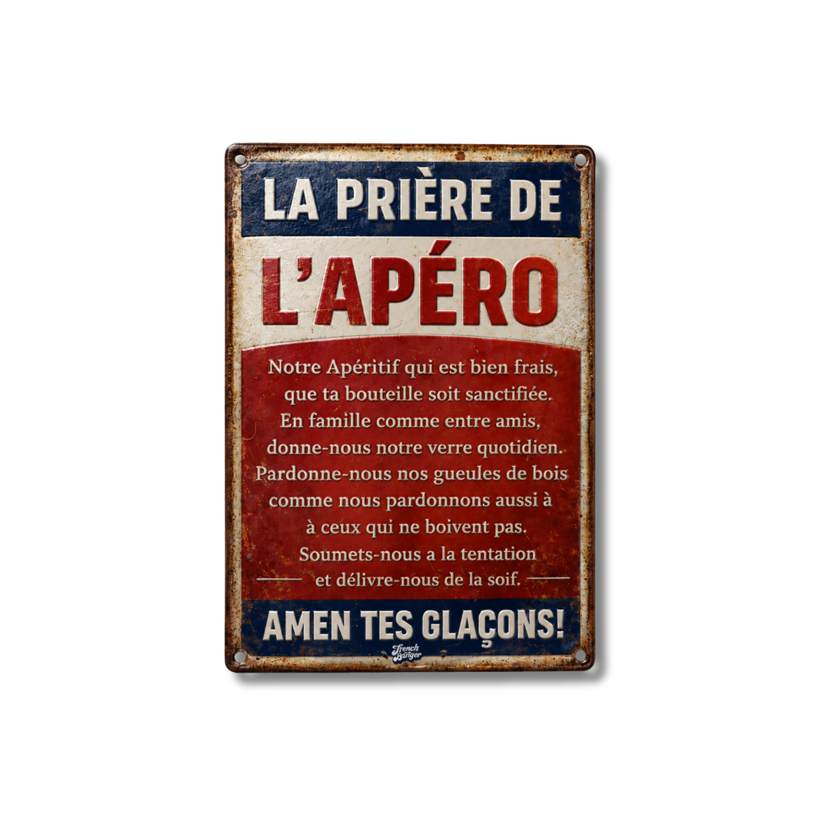 Plaque apéro - La French prière de l'apero