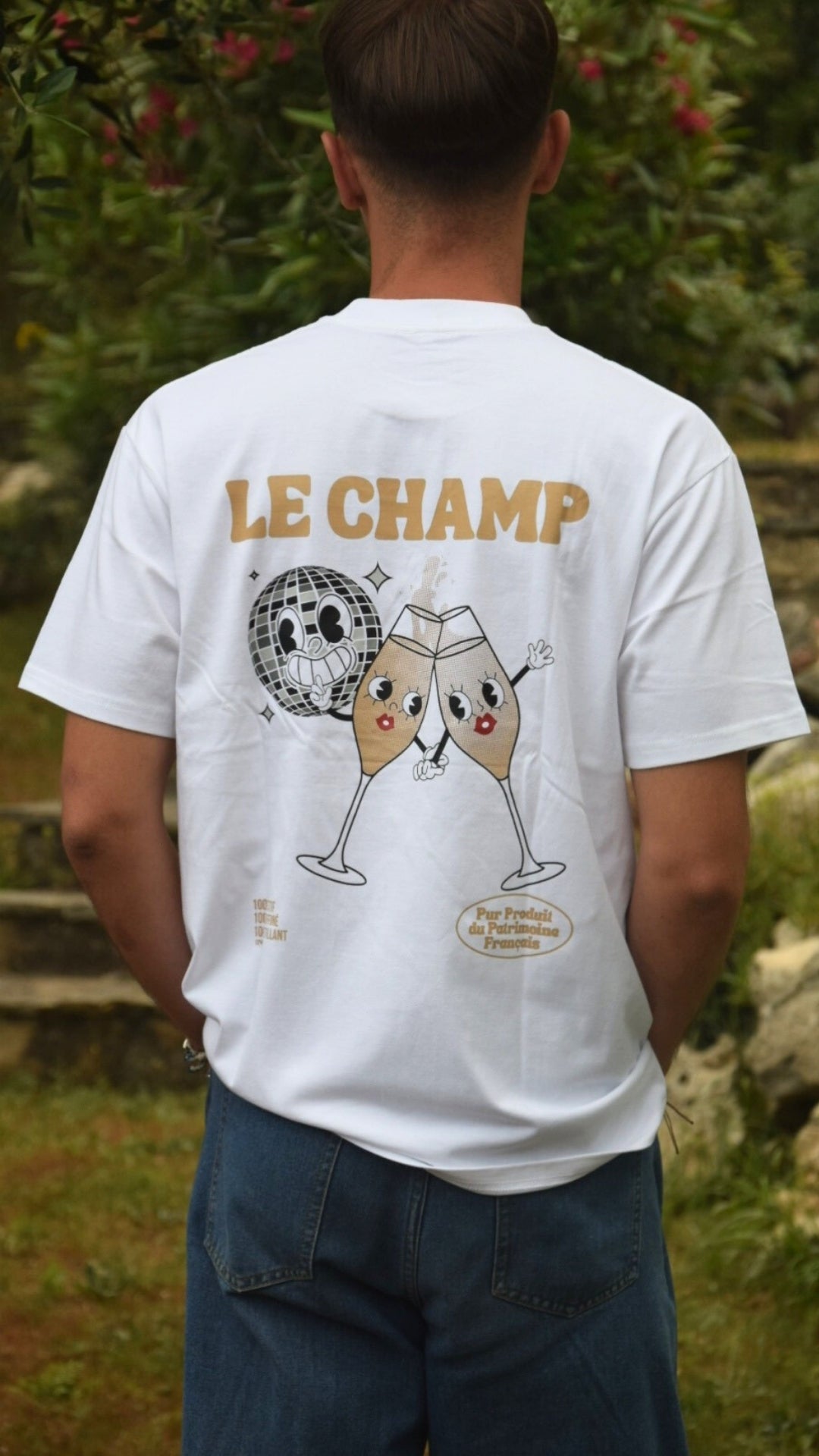 Tee-shirt Champagne "Le Champ"  | Vive la Bouteille