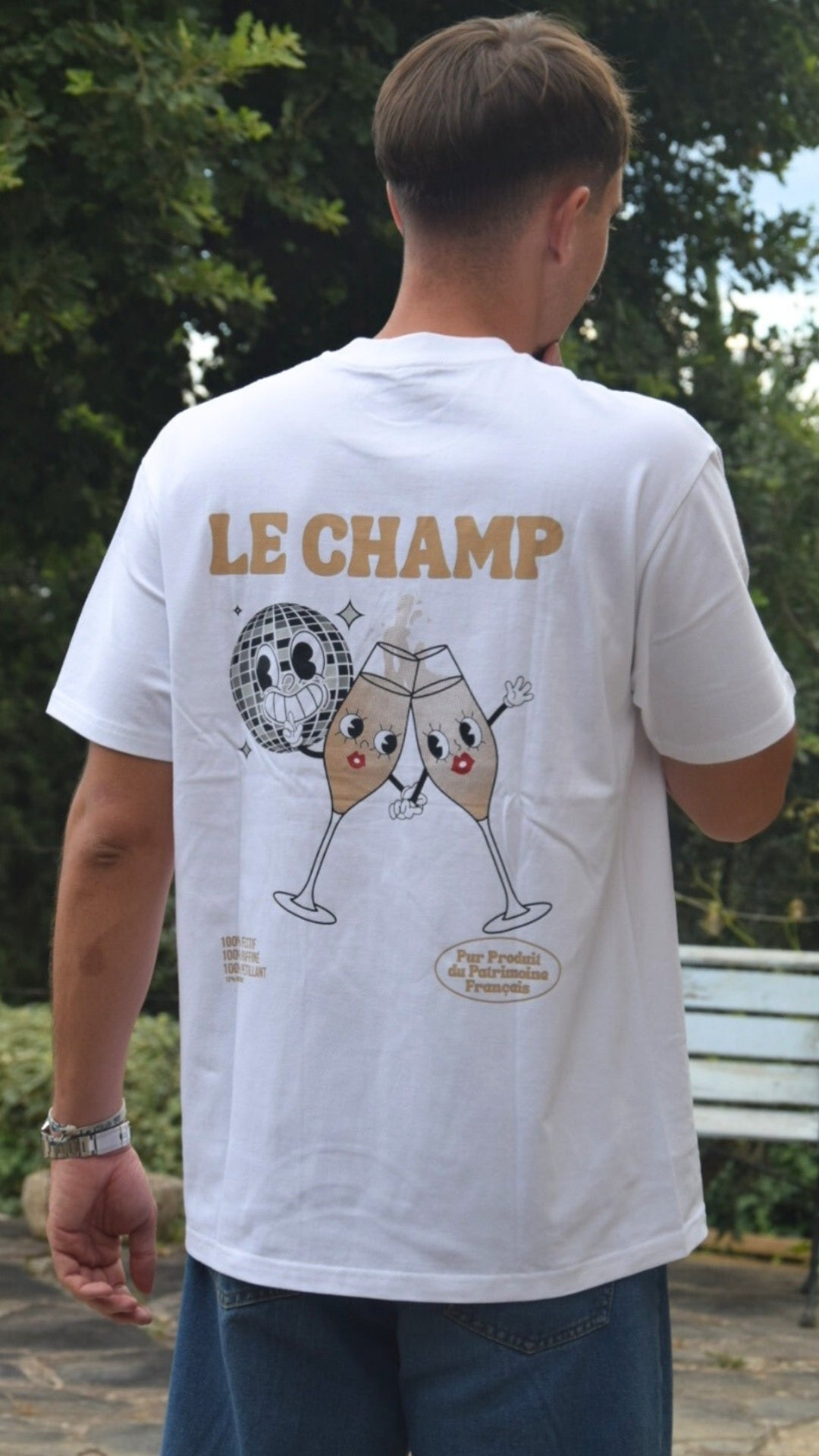Tee-shirt Champagne "Le Champ"  | Vive la Bouteille