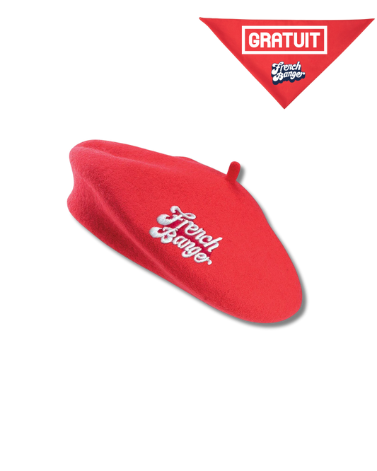 FRENCH BERET brodé + Foulard OFFERT