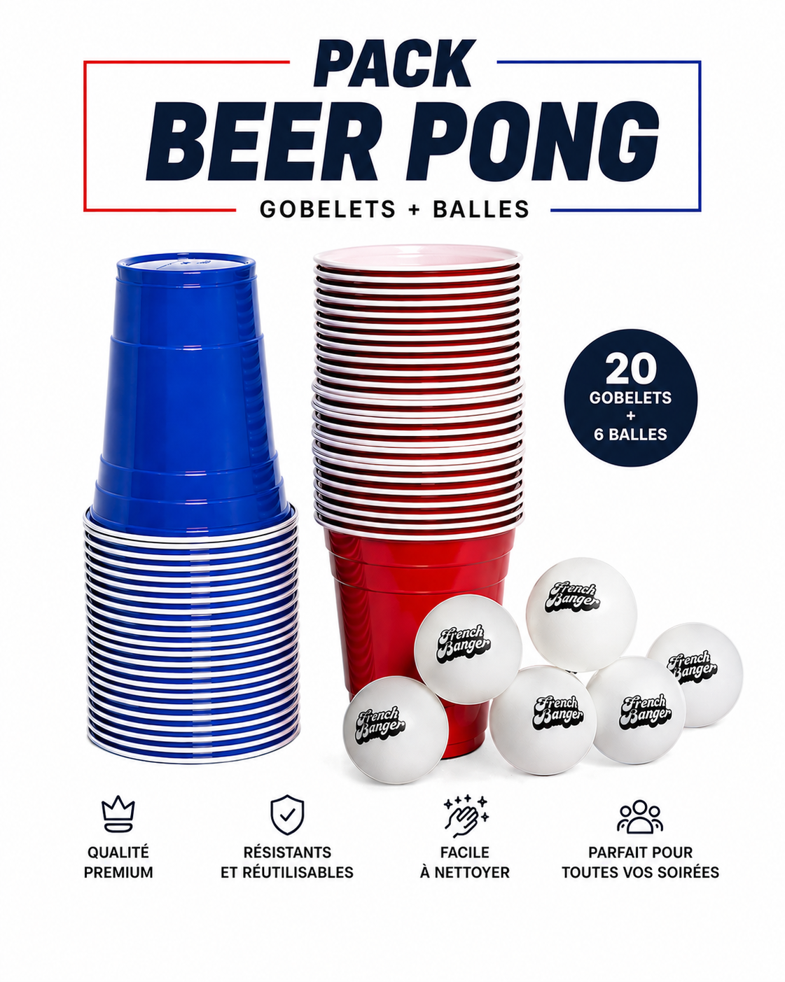 Jeu Beer Pong 🍺 - French Banger