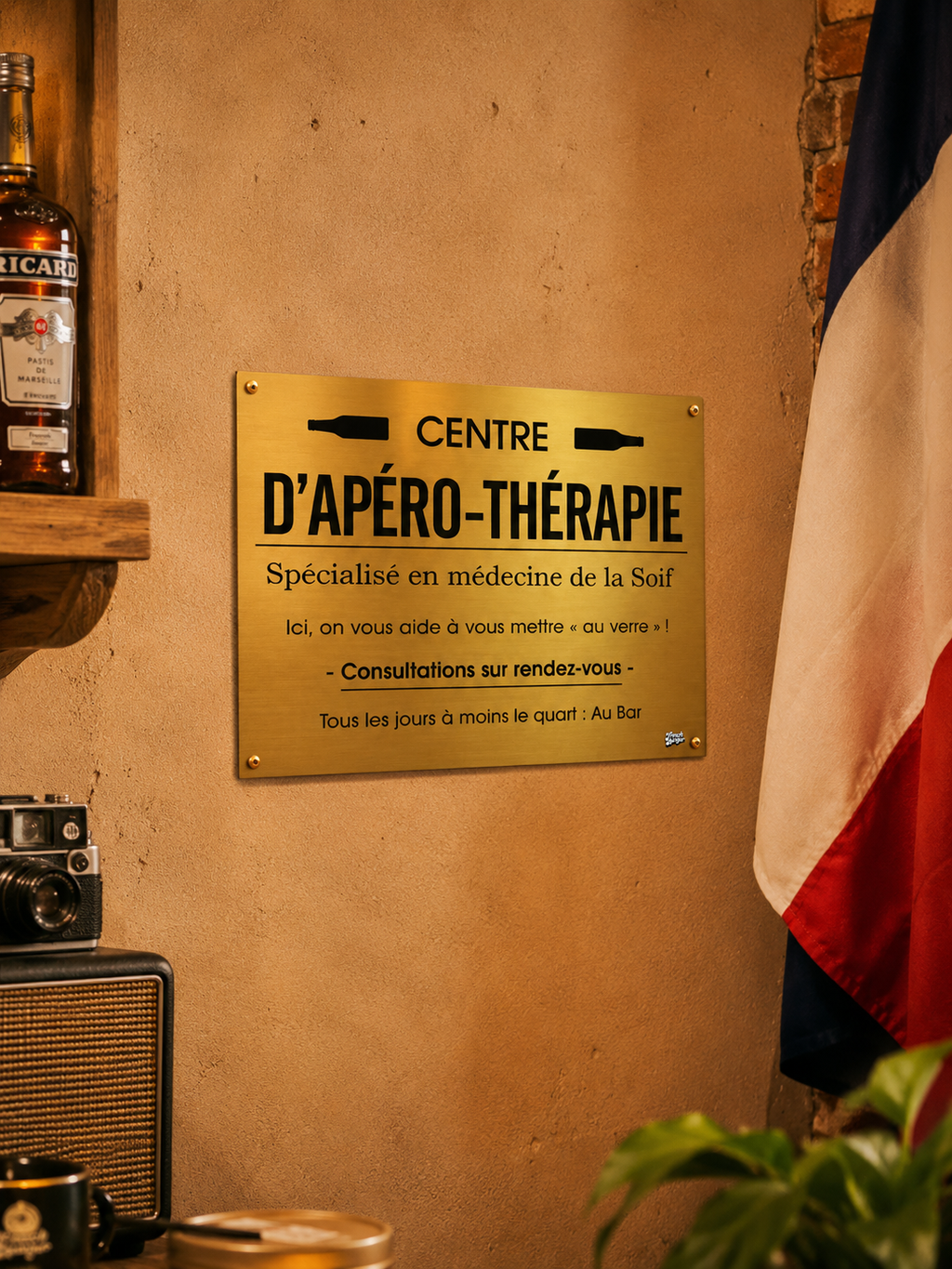 Plaque Apéro – Centre d'apéro thérapie 🩺